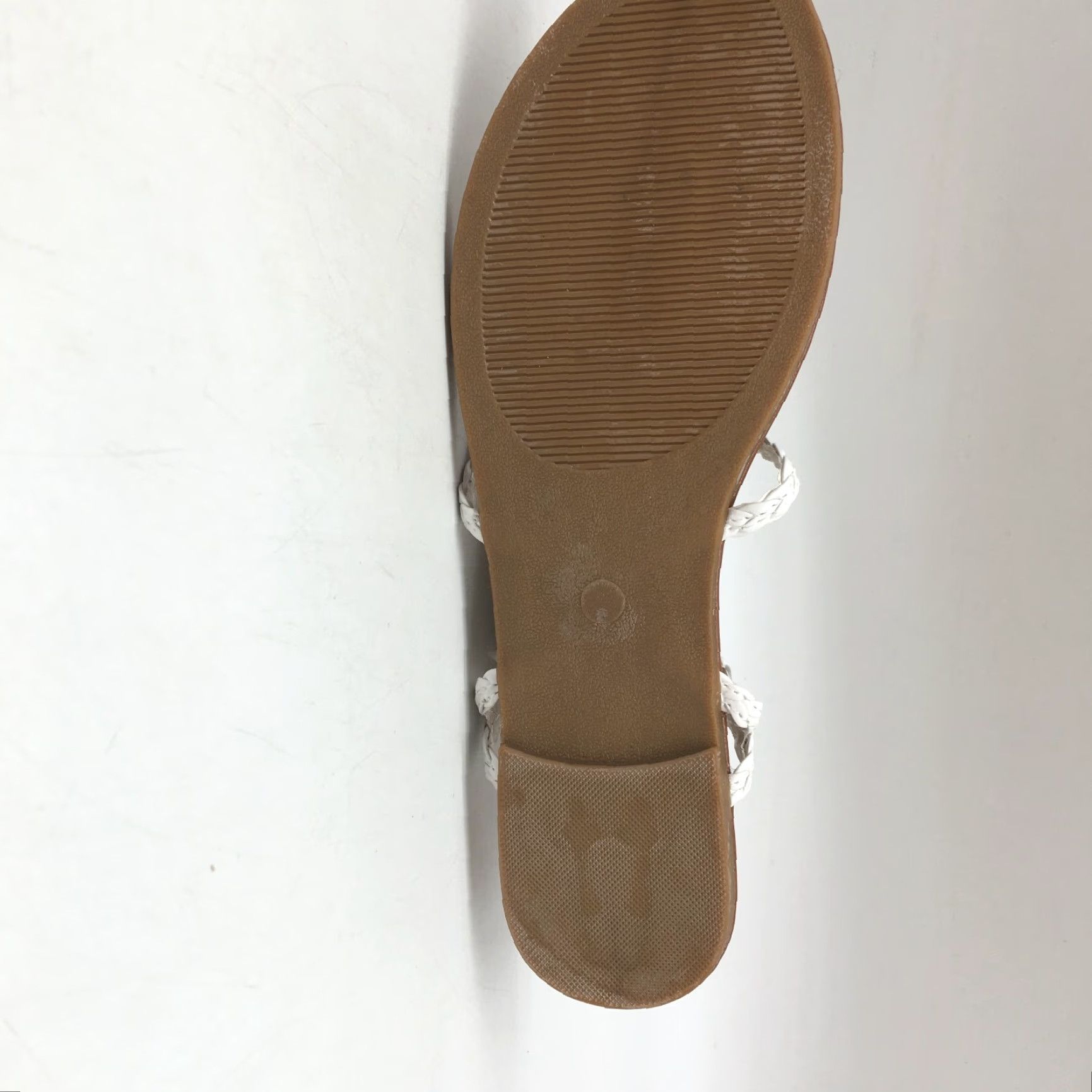 Vintage Sandalup Women's Open Toe White Braided Adjustable Strap Flat Thong Sandal Size 8 Casual Summer Size US 8 / IT 38 - 4 Thumbnail