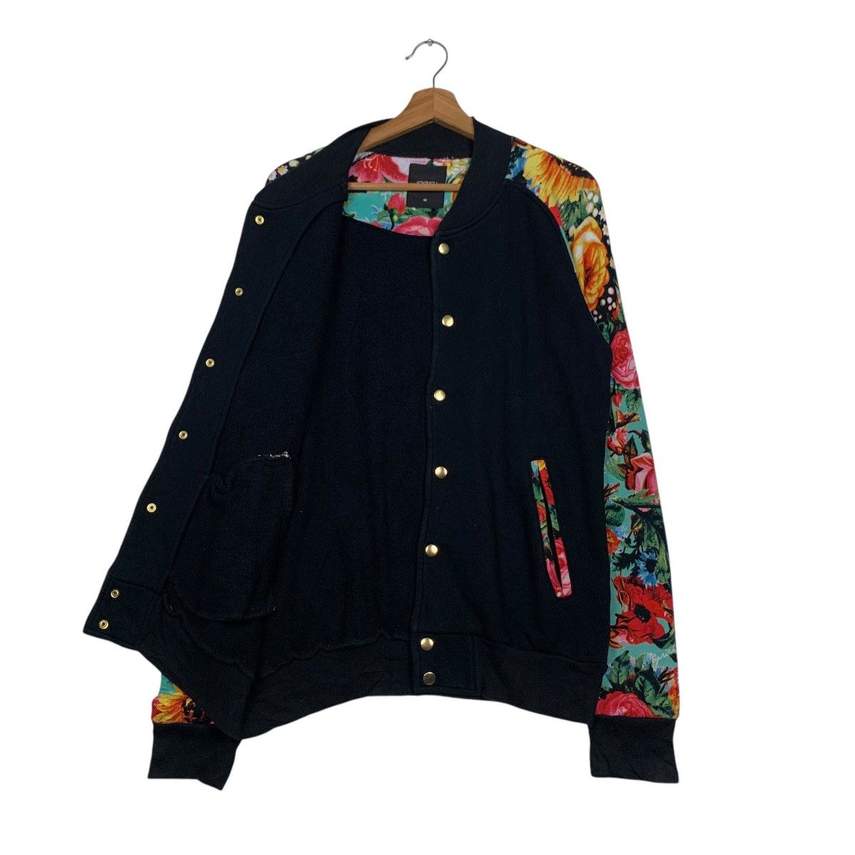 Japanese Brand JOYRICH Florals Graphic Sleeve Varsity Jacket #2207-C97 Size US M / EU 48-50 / 2 - 9 Thumbnail