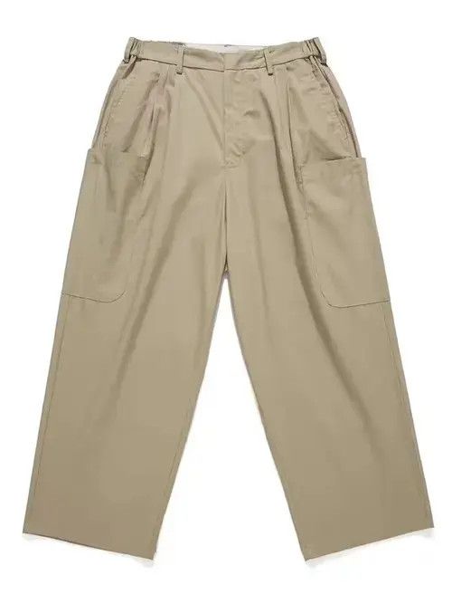 Japanese Brand 21SS Indigo Union Japan Khaki Minimalist Worker Pants Size US 32 / EU 48 - 3 Thumbnail