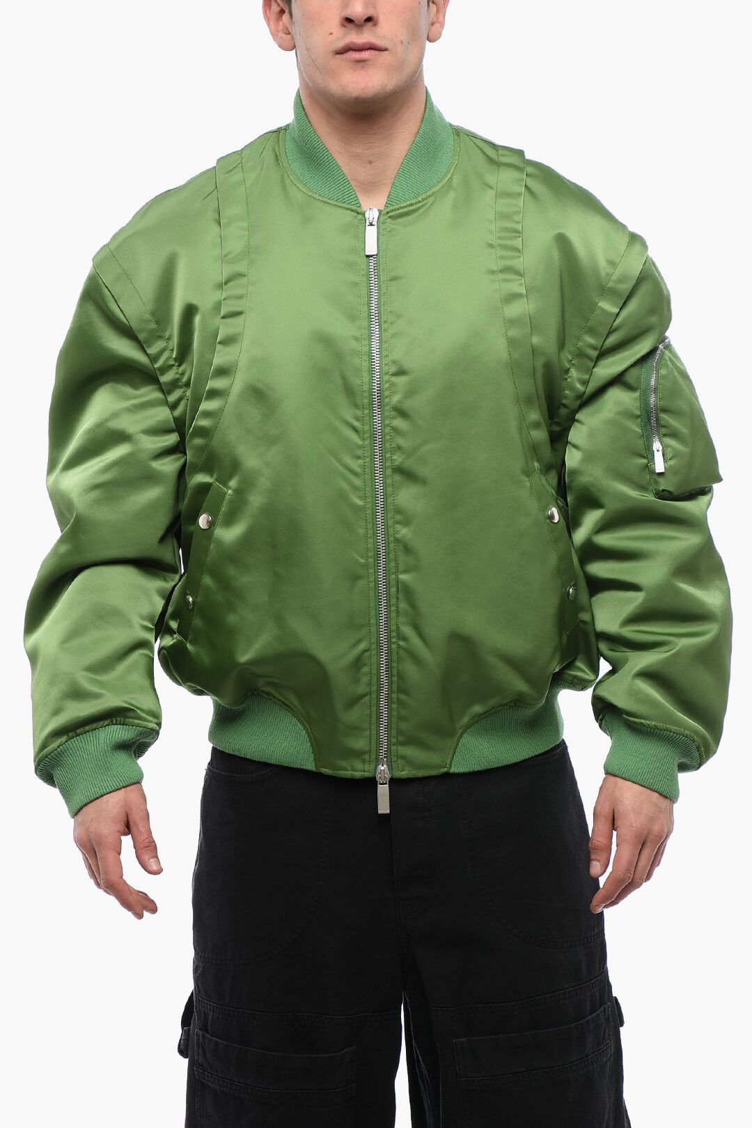 Off-White og1mm1025 Padded Arrow Bomber Jacket in Green Size US XXL / EU 58 / 5 - 1 Thumbnail