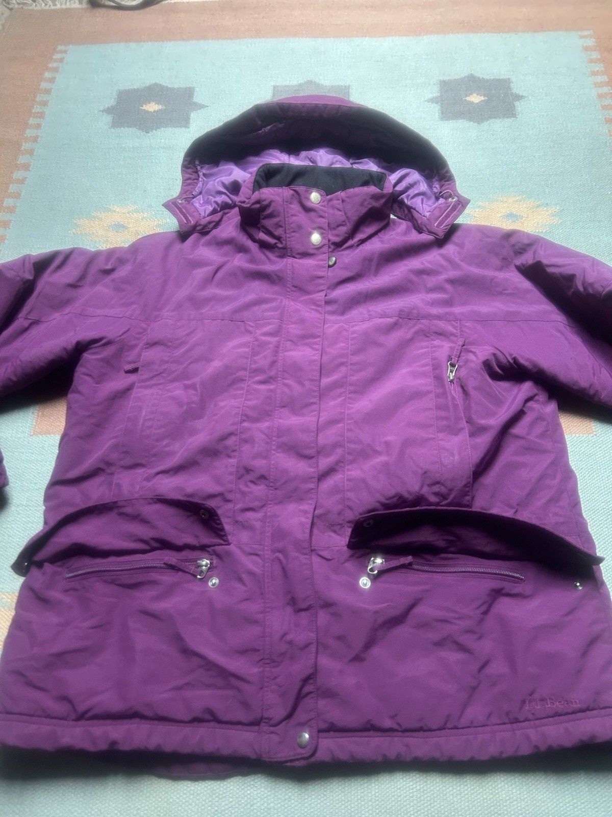 Vintage Vtg LL Bean hooded puffer jacket insulated ski snow 1X XL Size XL / US 12-14 / IT 48-50 - 3 Thumbnail