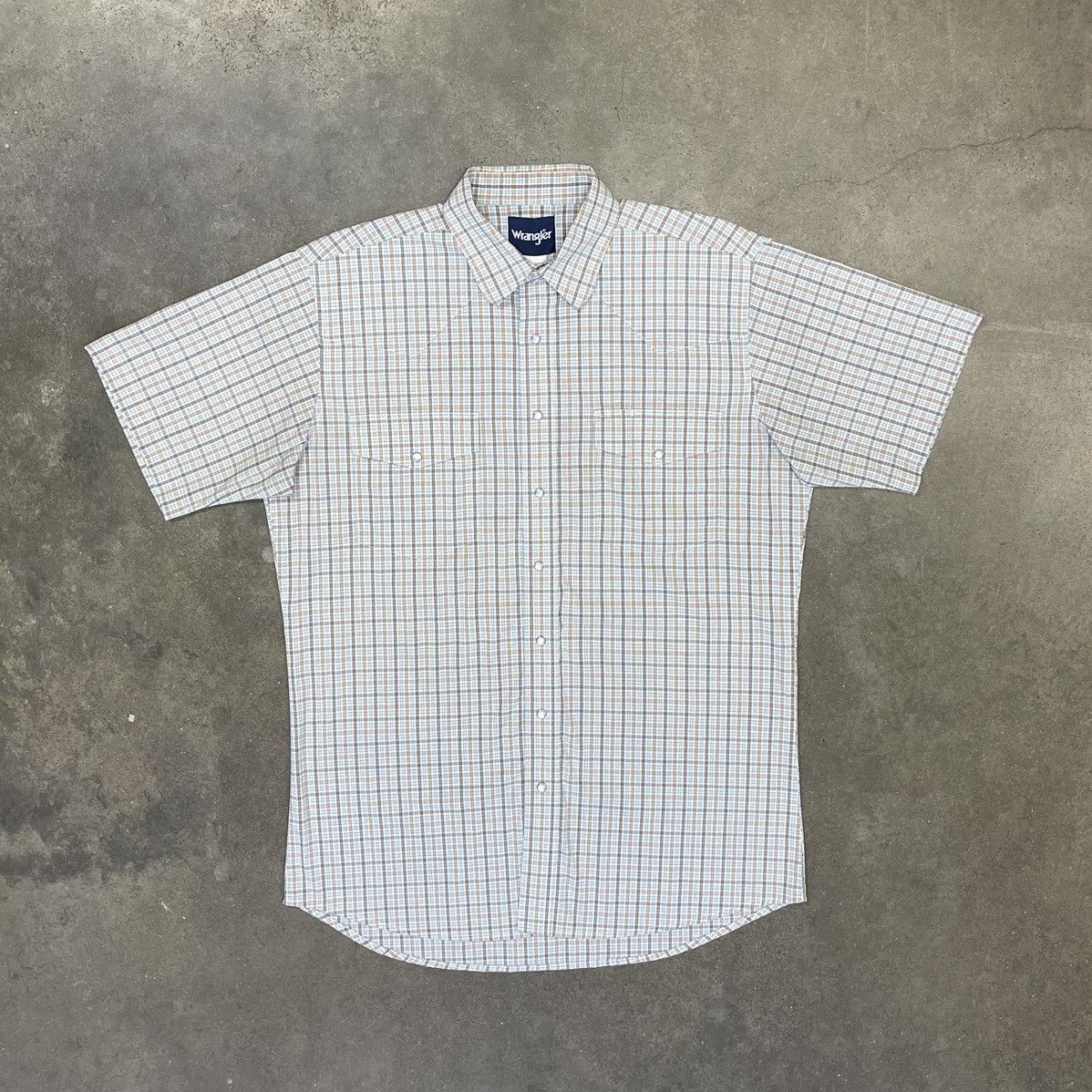 Wrangler VTG 90s Wrangler Brushpopper Check Pearl Snap Western Shirt Size US M / EU 48-50 / 2 - 5 Thumbnail