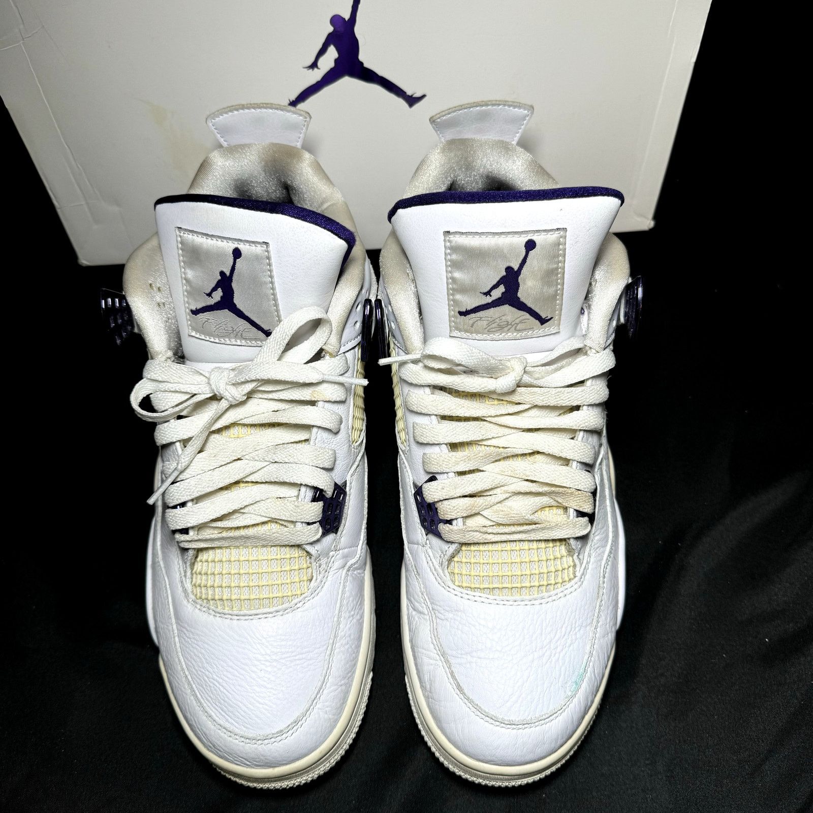 Jordan Brand × Nike Size 11.5 - Air Jordan 4 Retro Purple Metallic Men's Shoes Size US 11.5 / EU 44-45 - 4 Thumbnail