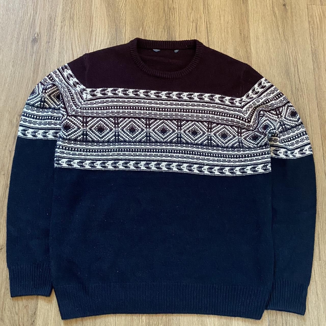 Other Navy & white Burgundy vintage knit sweater knit Boxy Size US M / EU 48-50 / 2 - 1 Thumbnail