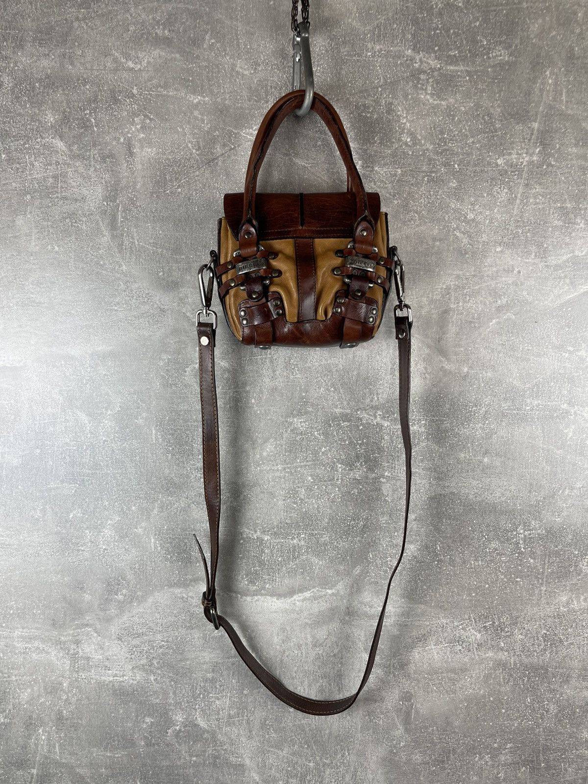 Diesel Y2K Diesel Leather Mini Bag Brown Tan Crossbody Shoulder Size ONE SIZE - 4 Thumbnail