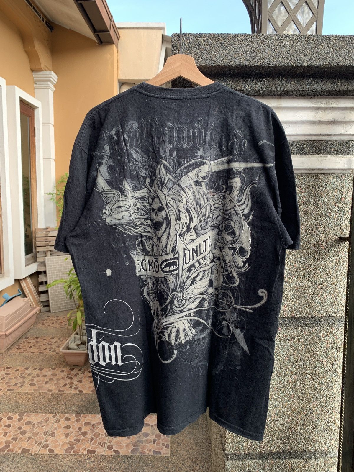 Ecko Unltd. × Vintage VINTAGE ECKO UNLTD AOP GRUNGE TEE Y2K Size US XL / EU 56 / 4 - 2 Thumbnail