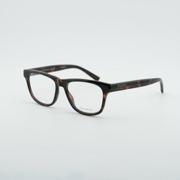 Gucci Gucci GG2108O 002 Eyeglasses Havana 55mm Square Frame Size ONE SIZE - 1 Thumbnail