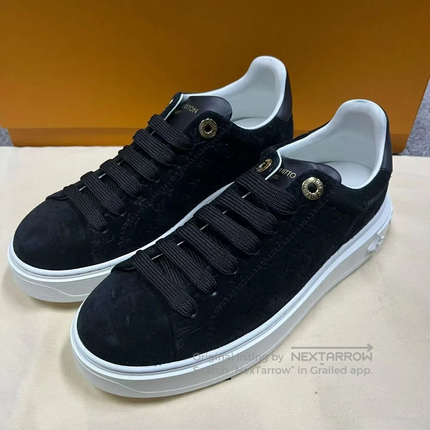 Louis Vuitton Louis Vuitton Black suede leather – stylish, casual, comfo Size US 4.5 / IT 34.5 - 2 Thumbnail