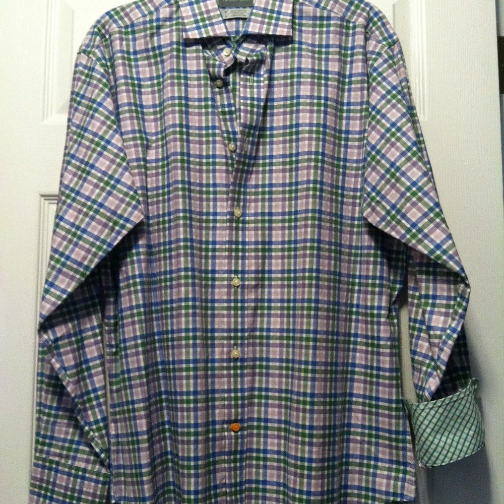 Thomas Dean THOMAS DEAN MENS NEW PLAID COTTON CASUAL SHIRT SIZE: M Size US M / EU 48-50 / 2 - 3 Thumbnail