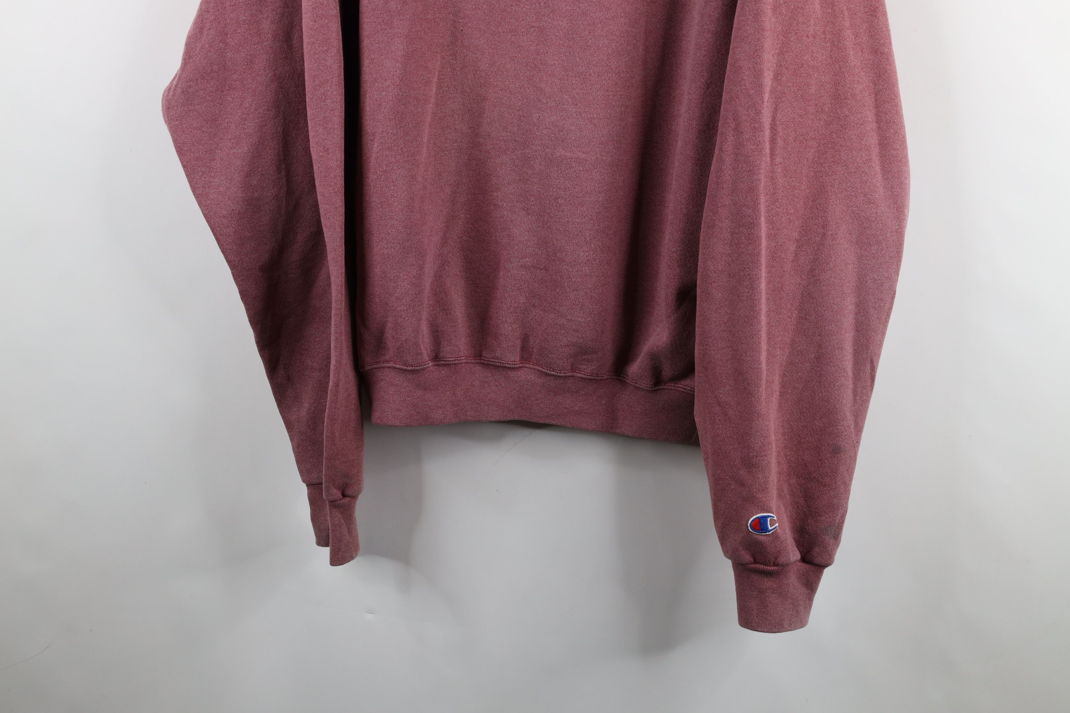 Champion × Vintage Vintage 90s Champion Spell Crewneck Sweatshirt Heather Red Size US XL / EU 56 / 4 - 3 Thumbnail