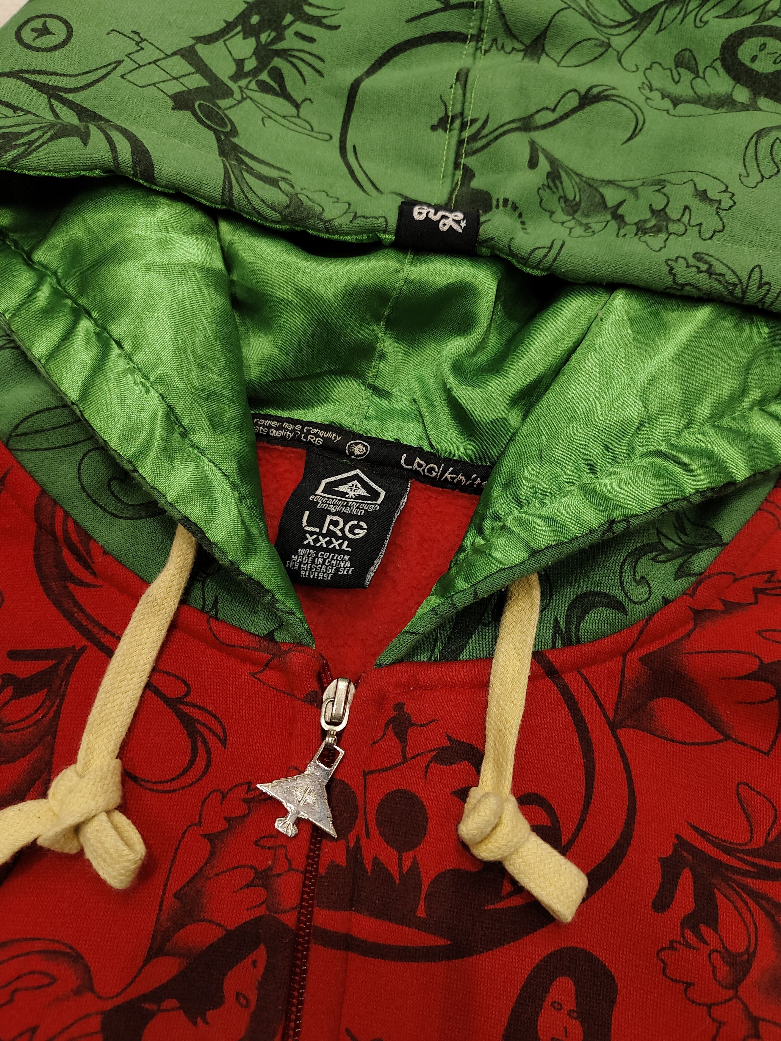LRG 2000s LRG🔥Y2K Hiphop Rasta Colorway AOP Graphic ZipHoodie Size US XL / EU 56 / 4 - 5 Thumbnail