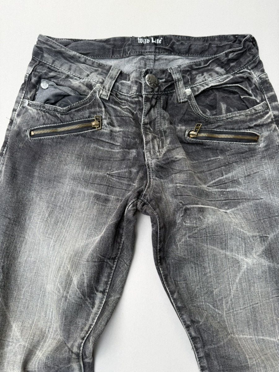 Japanese Brand Wild Life lace up flare jeans Size US 30 / EU 46 - 2 Thumbnail