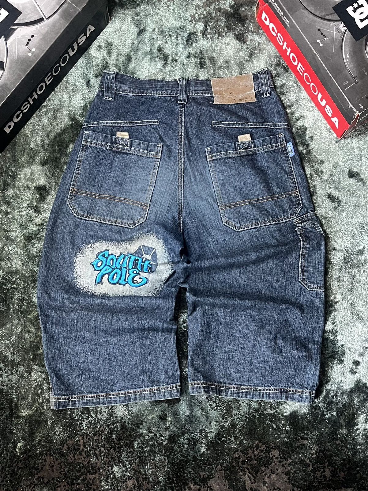 Southpole Southpole Vintage Baggy Denim Shorts – Blue – Size 28 Size 28" / US 6 / IT 42 - 1 Thumbnail