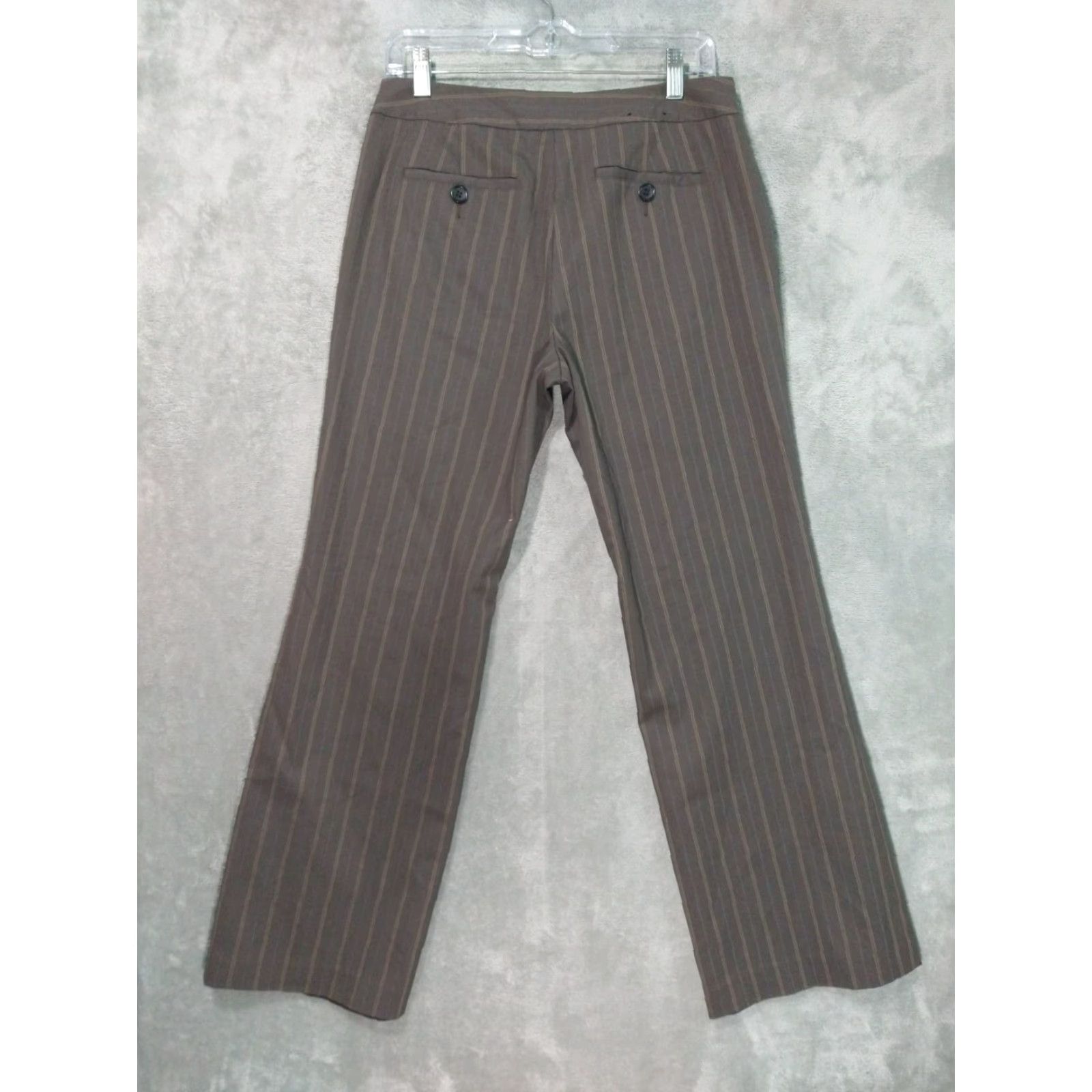 Banana Republic Banana Republic Pants Womens 8 Short Brown Striped Wool Blend Stretch Career Dress Pants Women's 8 Brown Striped Wool Blend Stretch City Preppy Size 30" / US 8 / IT 44 - 2 Thumbnail