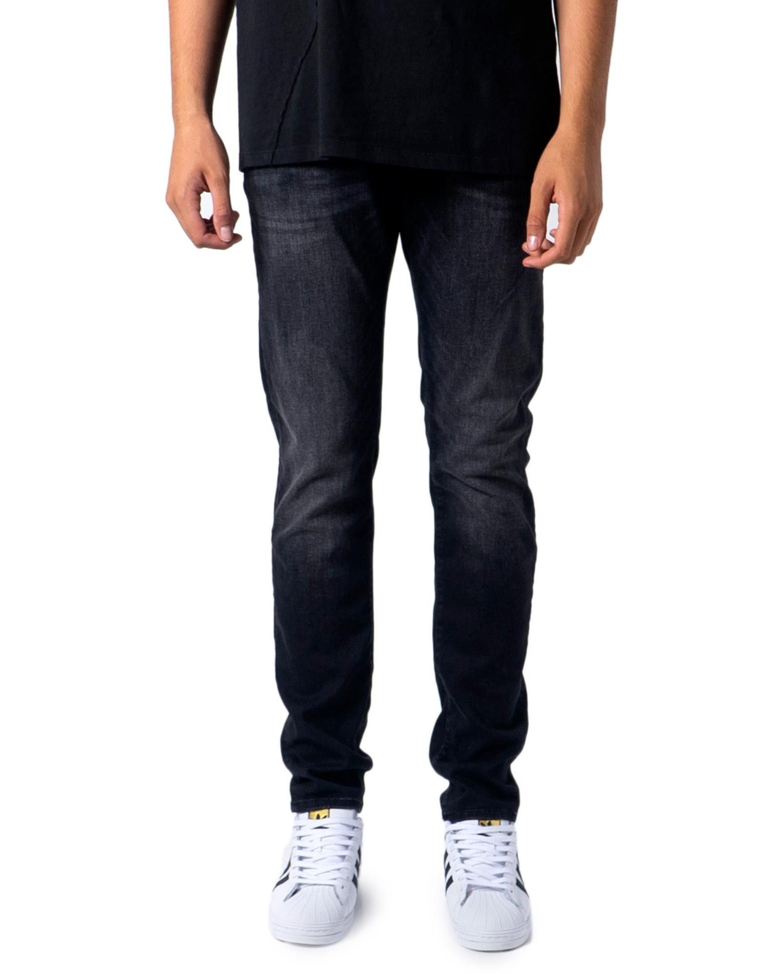 image of Jack Jones Zip And Button Jeans in Black, Men's (Size 33)
