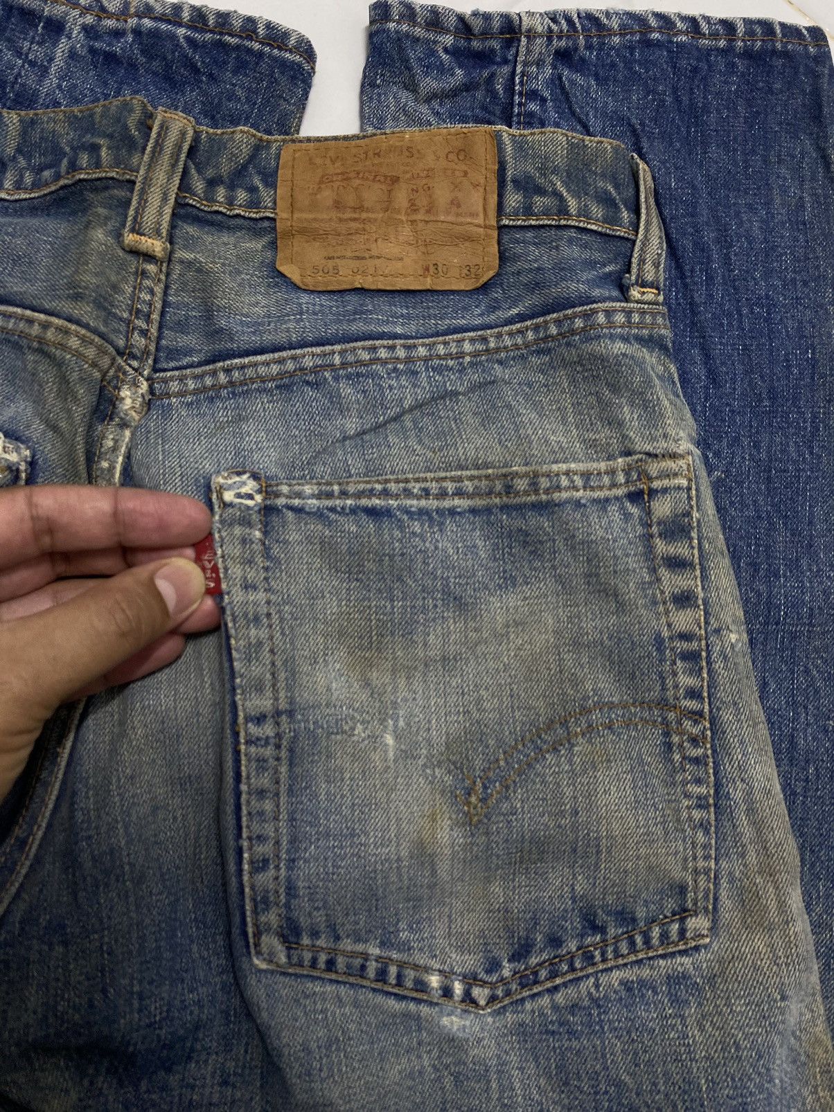 Levi's True Vintage 60s Levis 505 Big E Selvedge Jeans Size US 29 - 11 Thumbnail