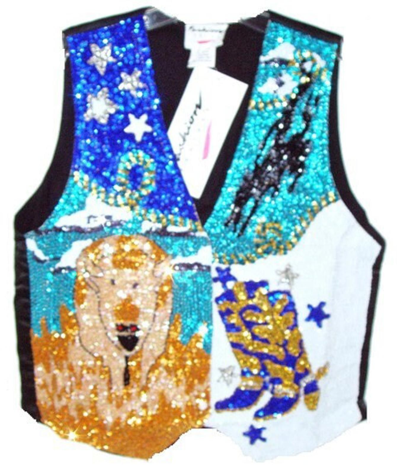 Designer Sequin Vest wild West (size M only) Size M / US 6-8 / IT 42-44 - 1 Preview