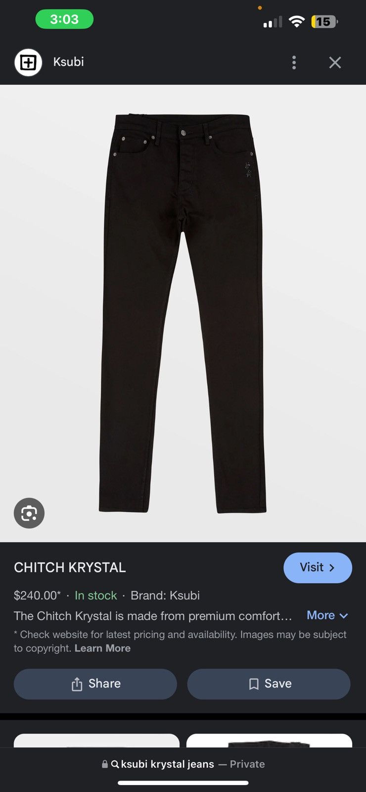 Ksubi Chitch krystal ksubis Size US 34 / EU 50 - 1 Thumbnail