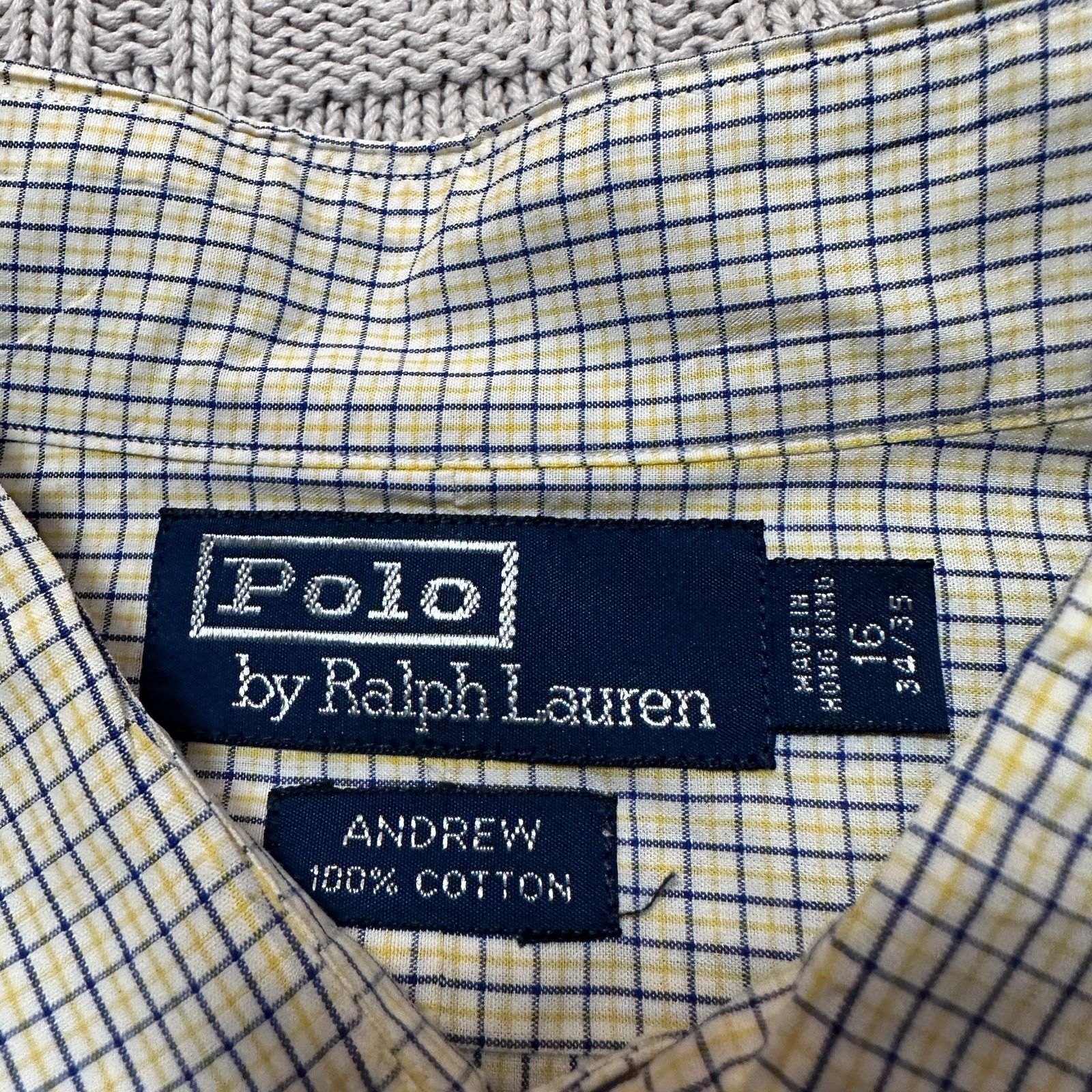 Polo Ralph Lauren Polo Ralph Lauren yellow blue plaid Andrew button down Size US L / EU 52-54 / 3 - 5 Thumbnail