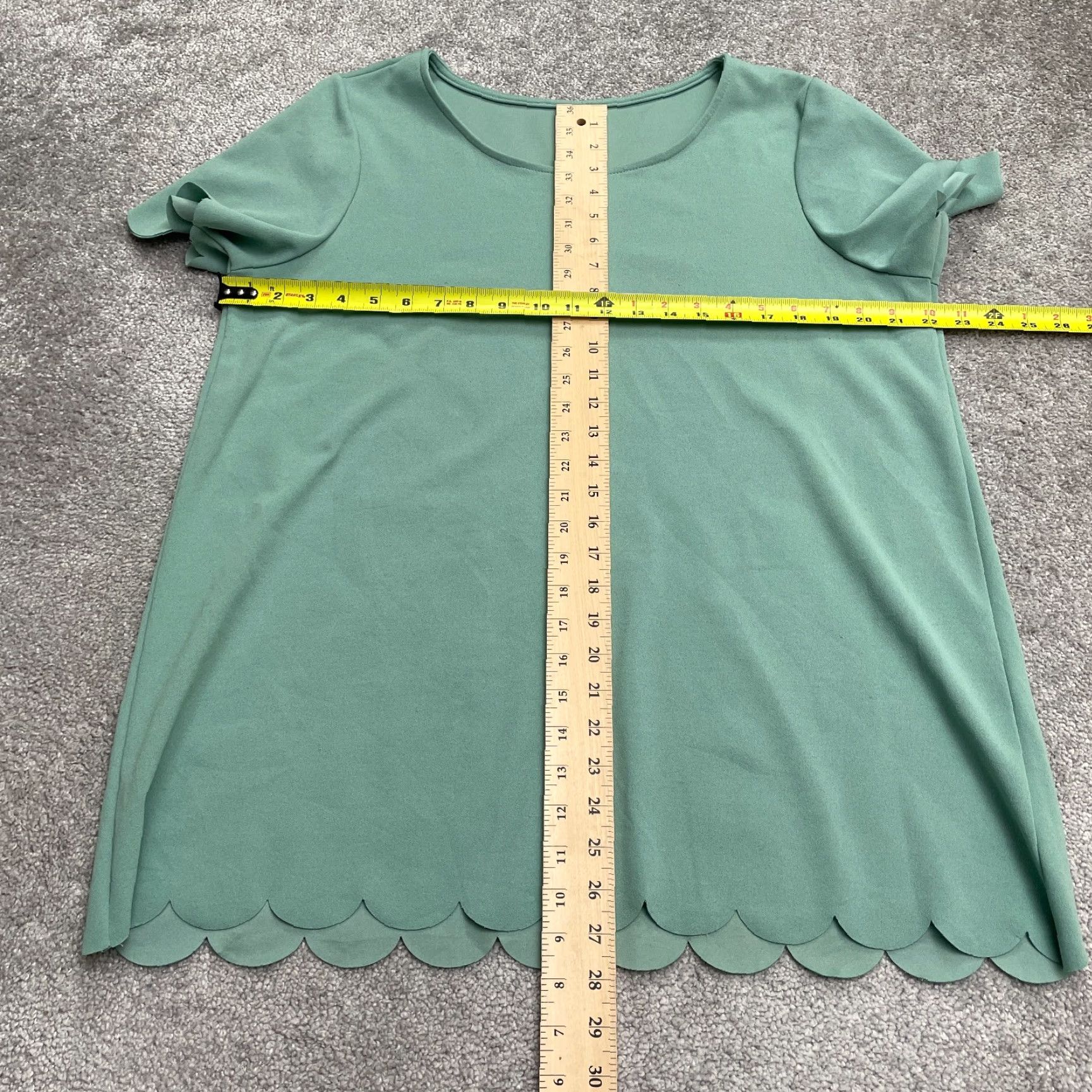 Vintage **Green Round Neck Short Sleeve Tunic Blouse Womens 2X** User: **Green Round Neck Short Sleeve Tunic Blouse - Womens 2X** Size XXL / US 16-18 / IT 52-54 - 5 Thumbnail