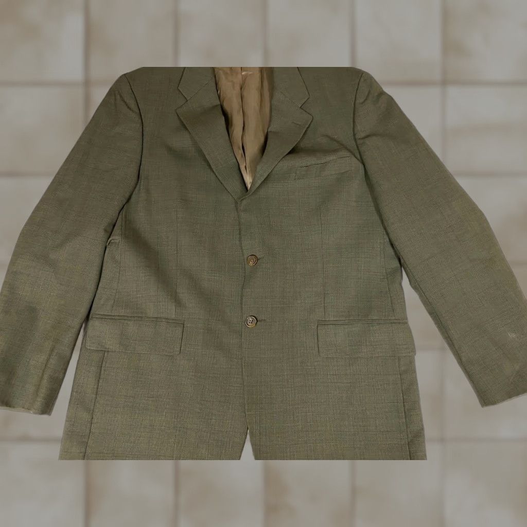 Chaps Chaps Ralph Lauren Blazer Mens 43 Brown Wool two Button Size 46R - 1 Thumbnail