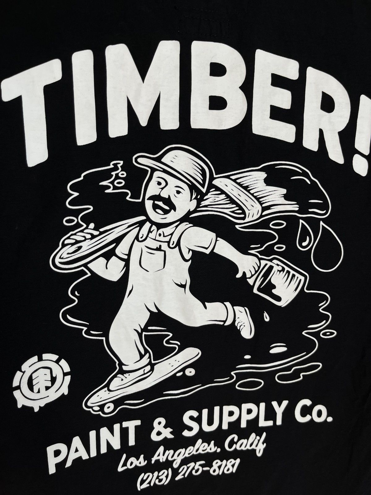 Element ELEMENT × TIMBER! SPILT PAINT MENS JACKET BLACK ZIP Size US L / EU 52-54 / 3 - 14 Thumbnail
