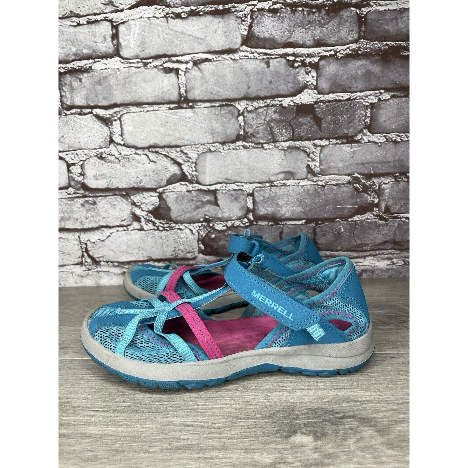Merrell Merrell 61594 Blue Textile Synthetic Mesh Maryjane Strap Sho Size US 5 / IT 35 - 12 Thumbnail