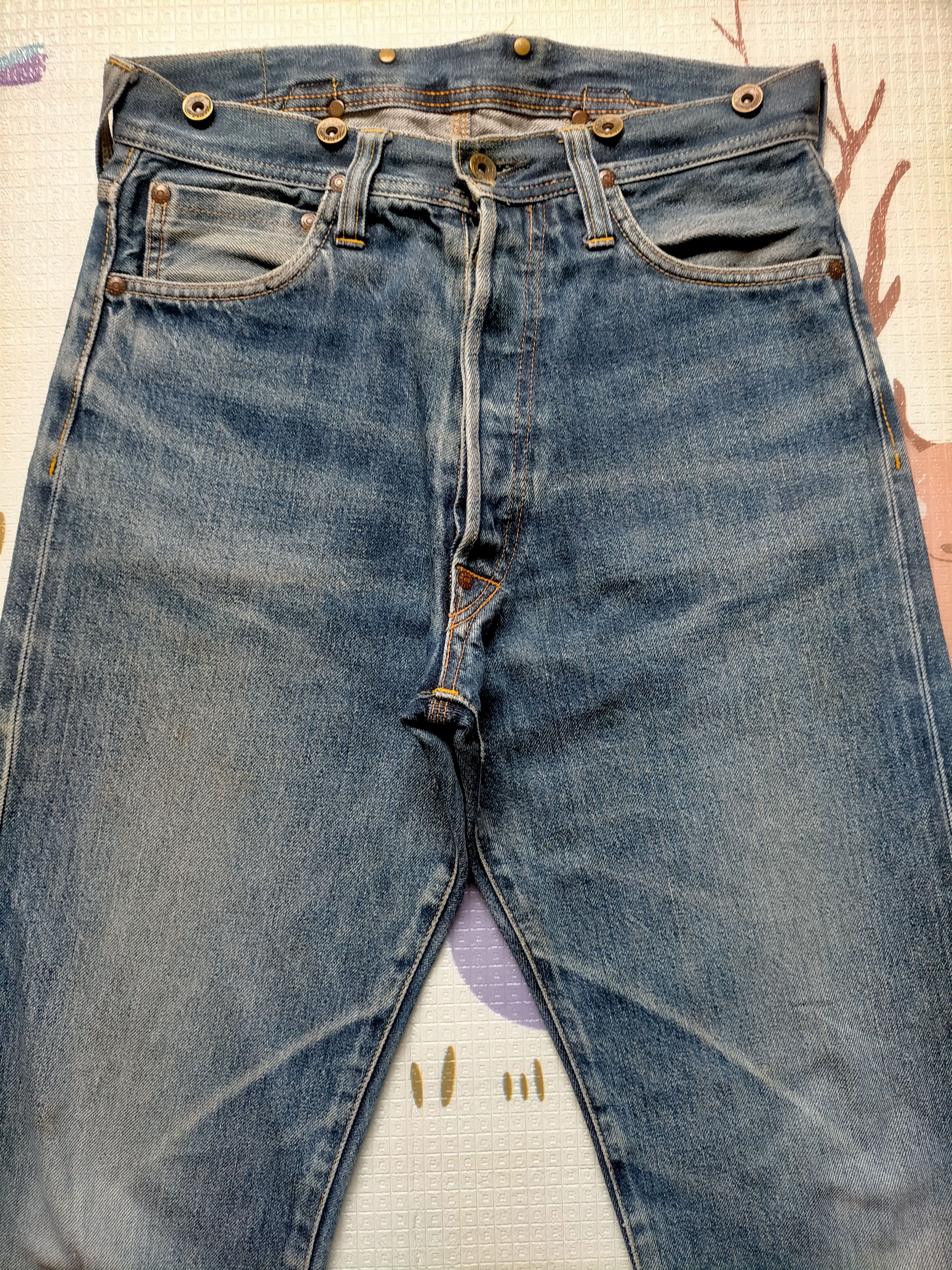 Evisu Vintage Evis Cowboy Japan Selvedge Buckleback Jeans Size US 31 - 6 Thumbnail