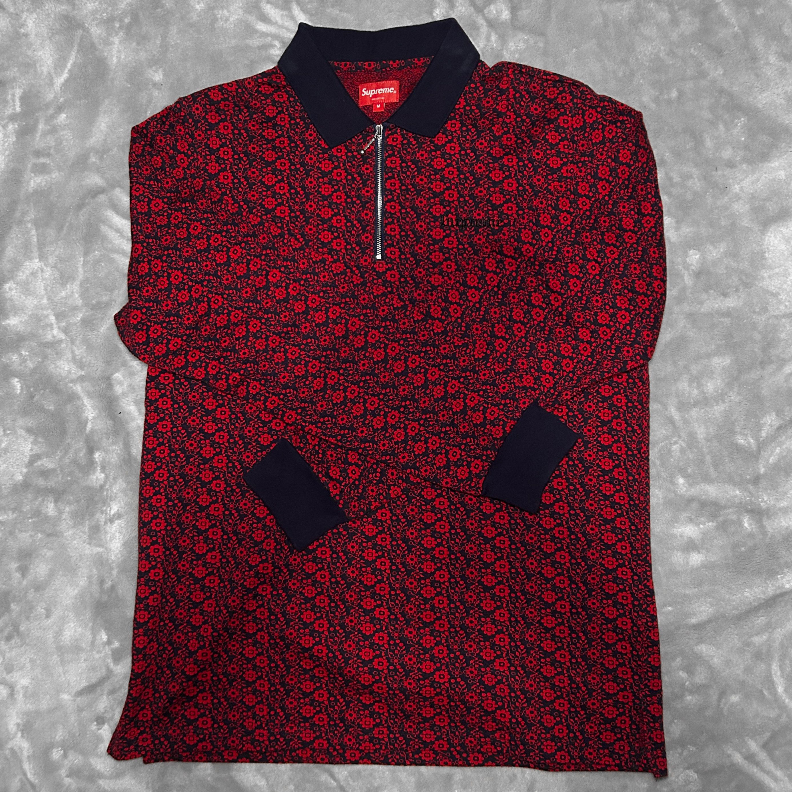 スケートボード Supreme Brushed Floral Polo Longsleeve Supreme Long Sleeve Polo | Grailed