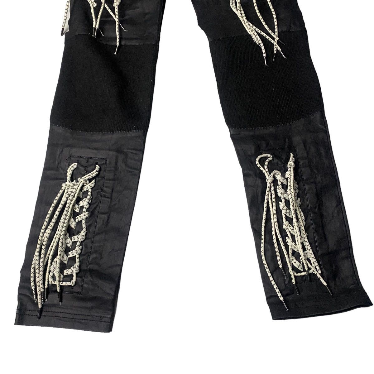 If Six Was Nine × Japanese Brand 2000's Xfrm Gallery Laced Up Leather Biker Pants Size US 30 / EU 46 - 4 Thumbnail