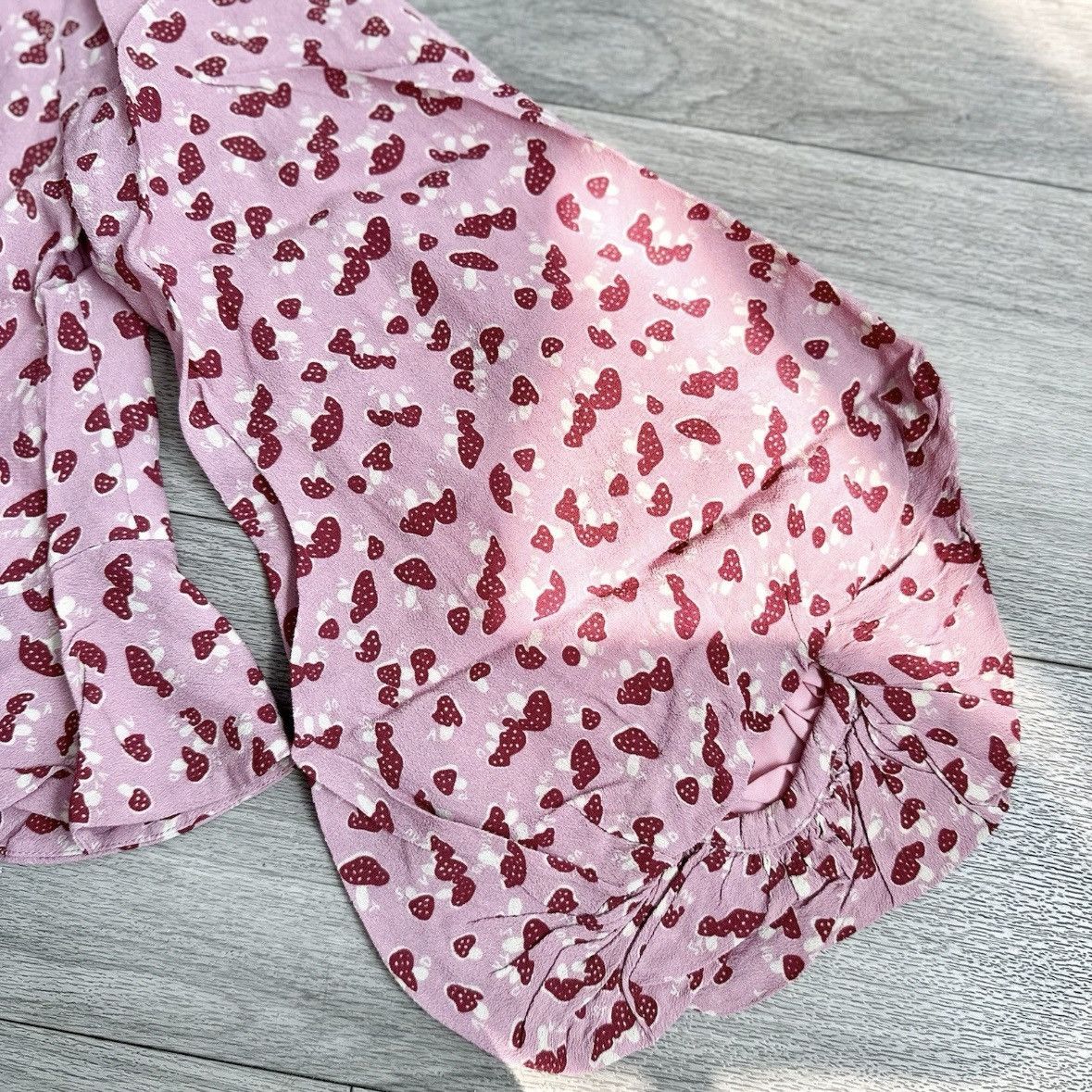 Staud Staud Gisele Mushroom Print Balloon Sleeve Top Size XS / US 0-2 / IT 36-38 - 12 Thumbnail
