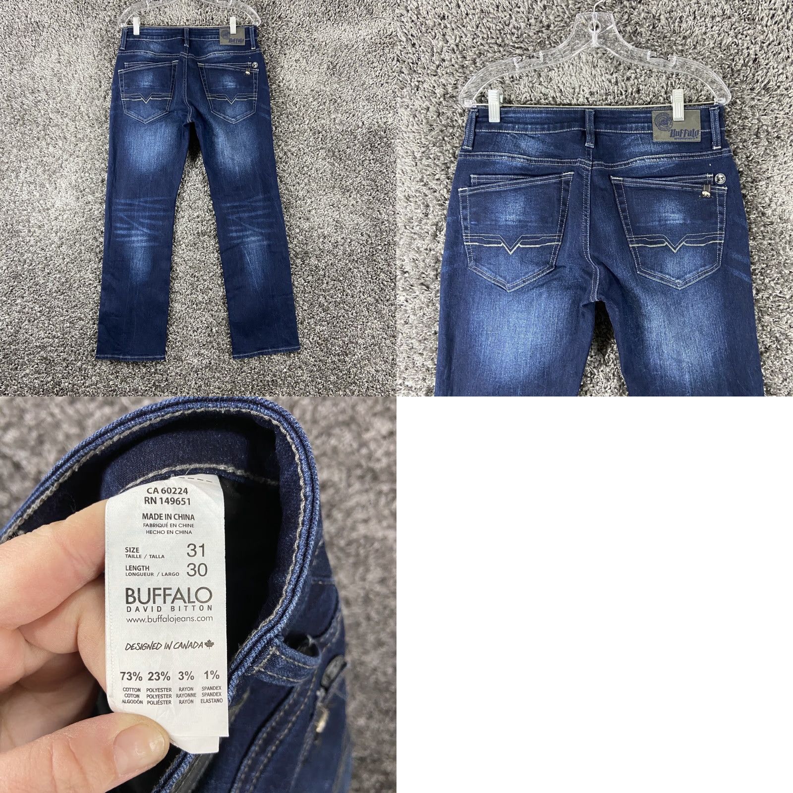 Buffalo David Bitton VINTAGE Buffalo David Bitton Buffalo Six X Buffalo Jeans Straight Stretch Women’s 31 Blue Six-X Jeans 31 Women’s Ballpark Size 24" / US 00 / IT 34 - 8 Thumbnail
