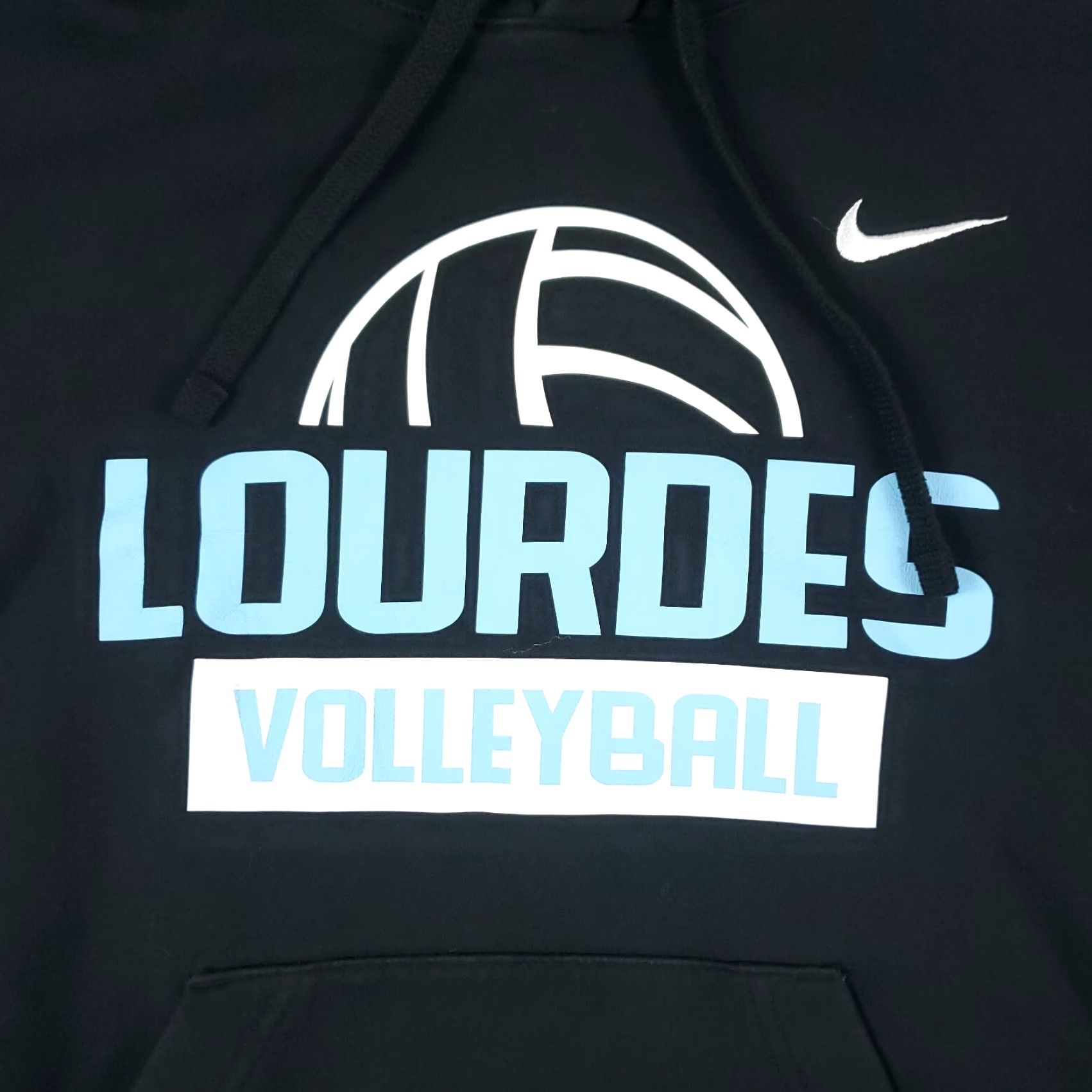 Nike VINTAGE Nike Hoodie Womens Large Black Pullover Sweatshirt Casual Activewear Modern Sports Ladies Size L / US 10 / IT 46 - 2 Thumbnail