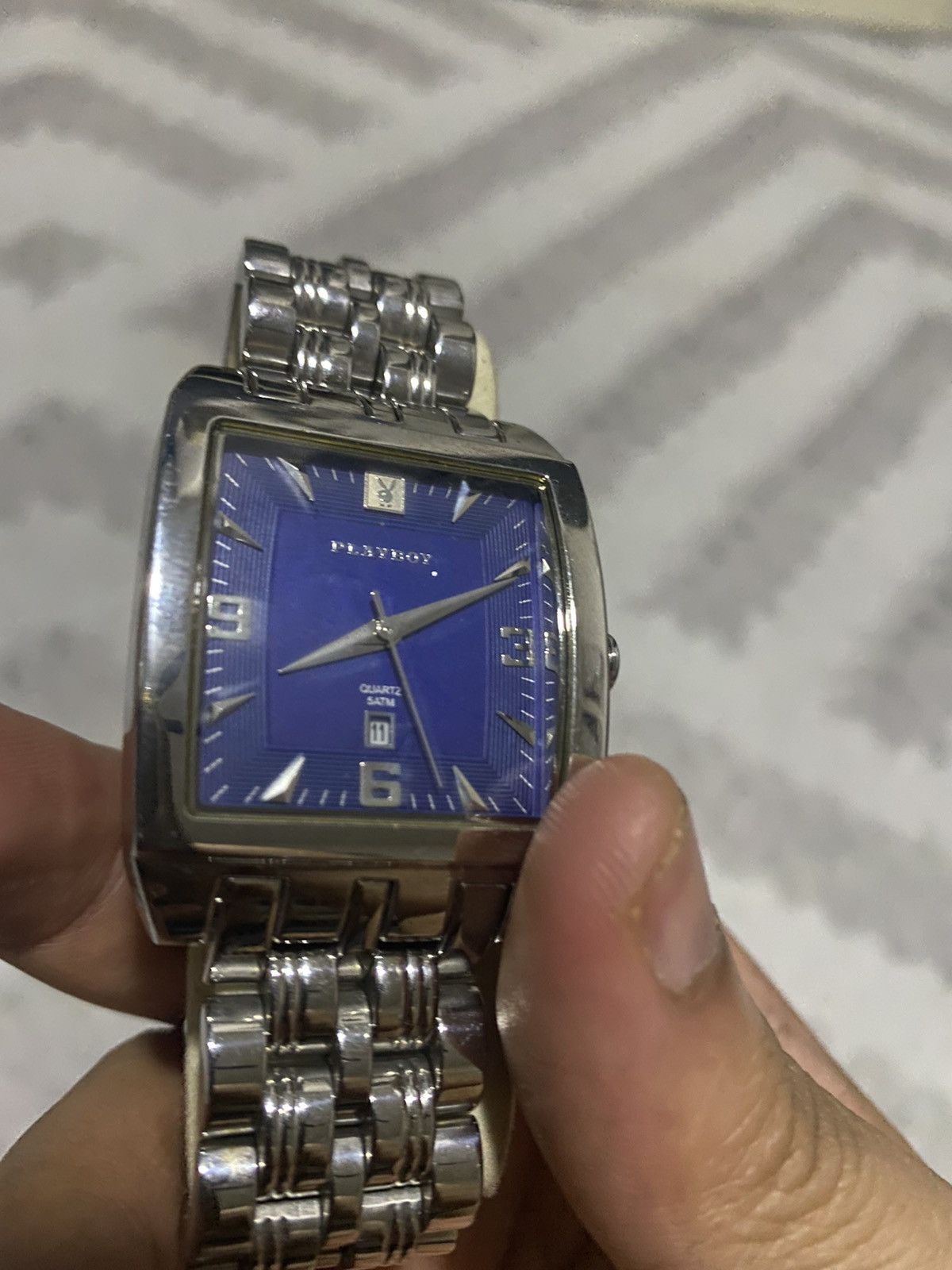 Playboy × Vintage NOS! Playboy Timepieces Gents Watch Square Dial + Necklace Size ONE SIZE - 5 Thumbnail