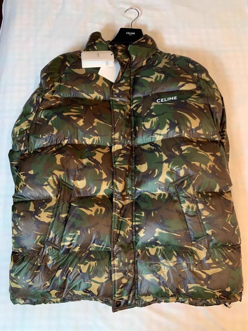Celine Celine Camouflage Down Jacket Overcoat Size US M / EU 48-50 / 2 - 2 Thumbnail