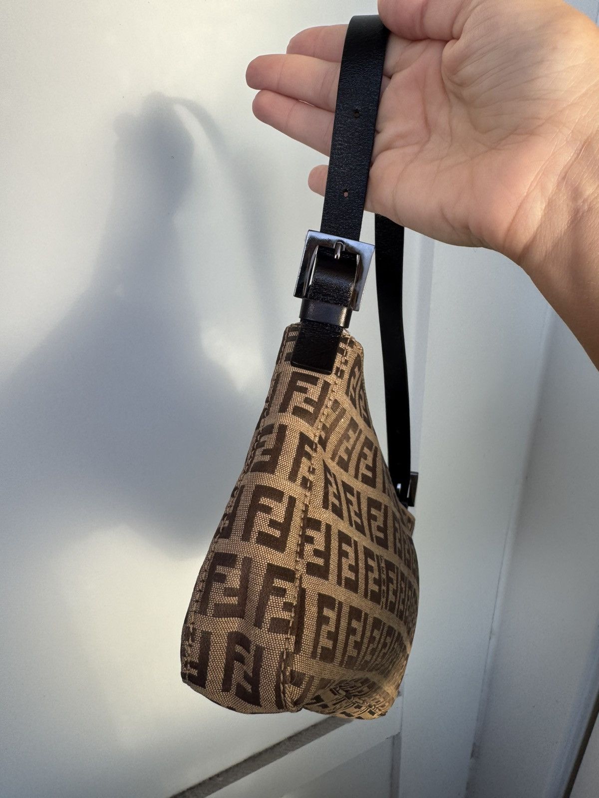 Fendi Vintage Fendi Mini Baguette – Brown FF Zucchino Canvas Size ONE SIZE - 7 Thumbnail