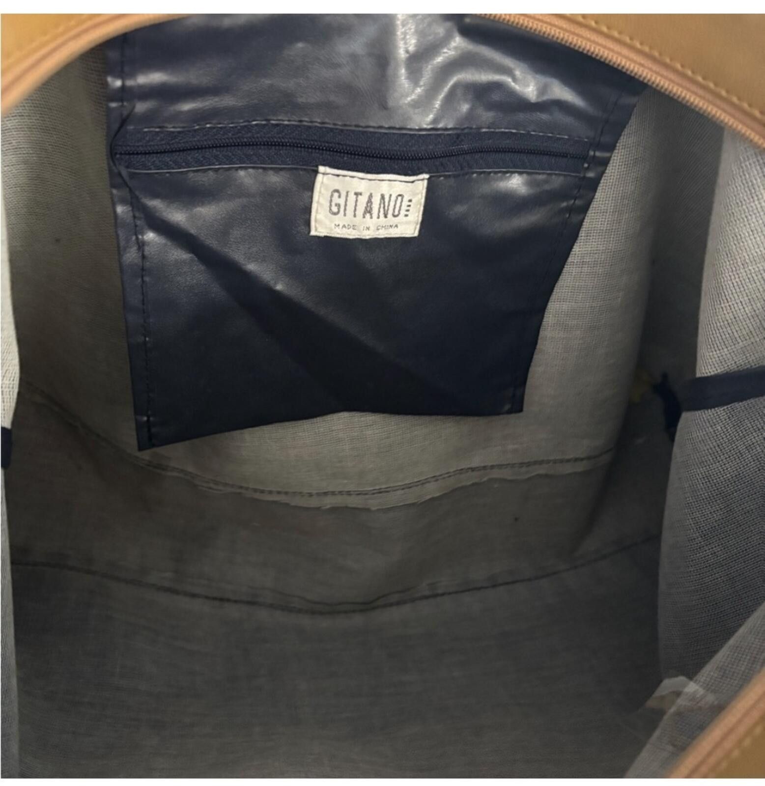 Other Vintage Gitano Elegant Blue and Tan Tote Bag Size ONE SIZE - 6 Thumbnail
