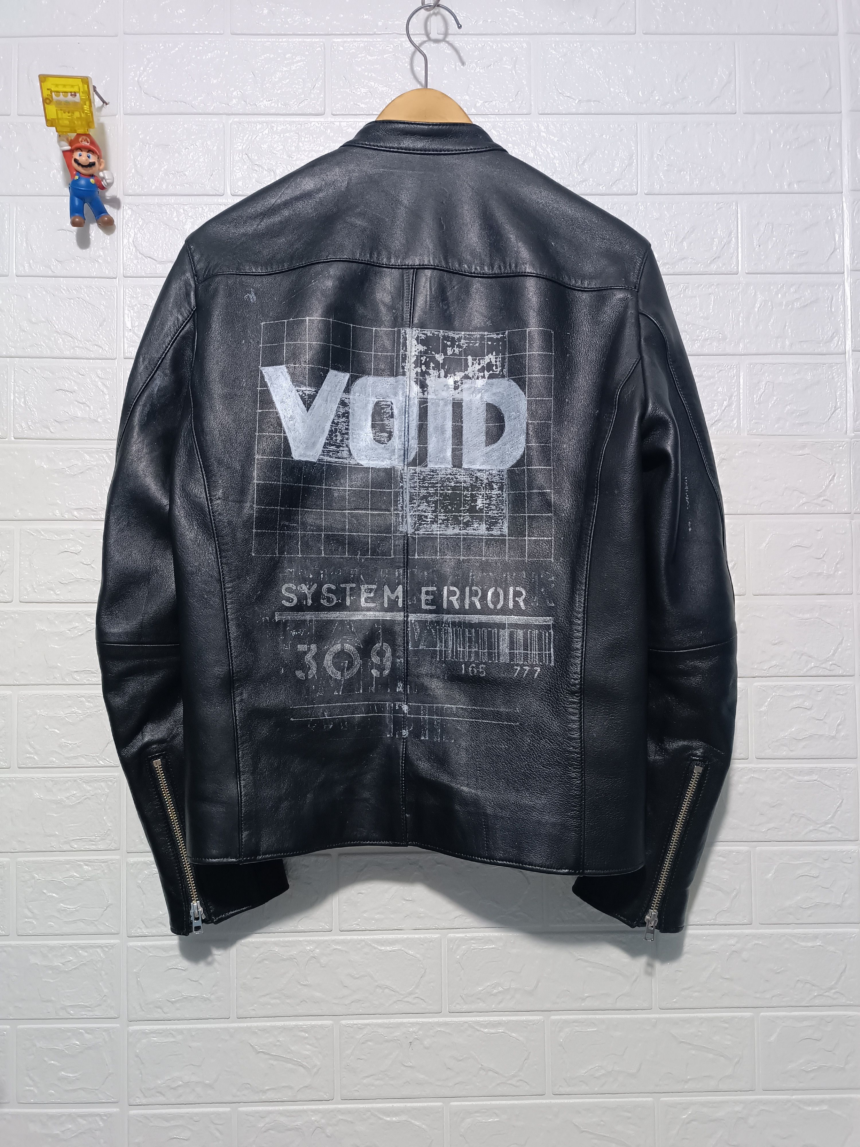 Japanese Brand LIDNM Leather Jacket Custom VOID System Error Size US M / EU 48-50 / 2 - 4 Thumbnail