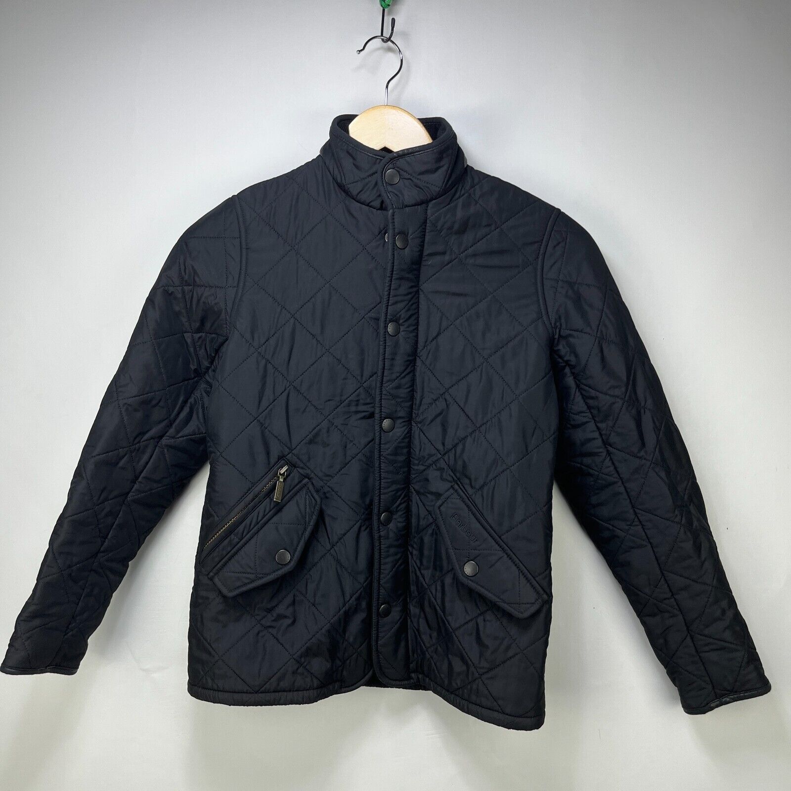 Barbour × Vintage Vintage Barbour Powell Quilted Jacket Boys Large 10/11 Black Size US L / EU 52-54 / 3 - 1 Thumbnail