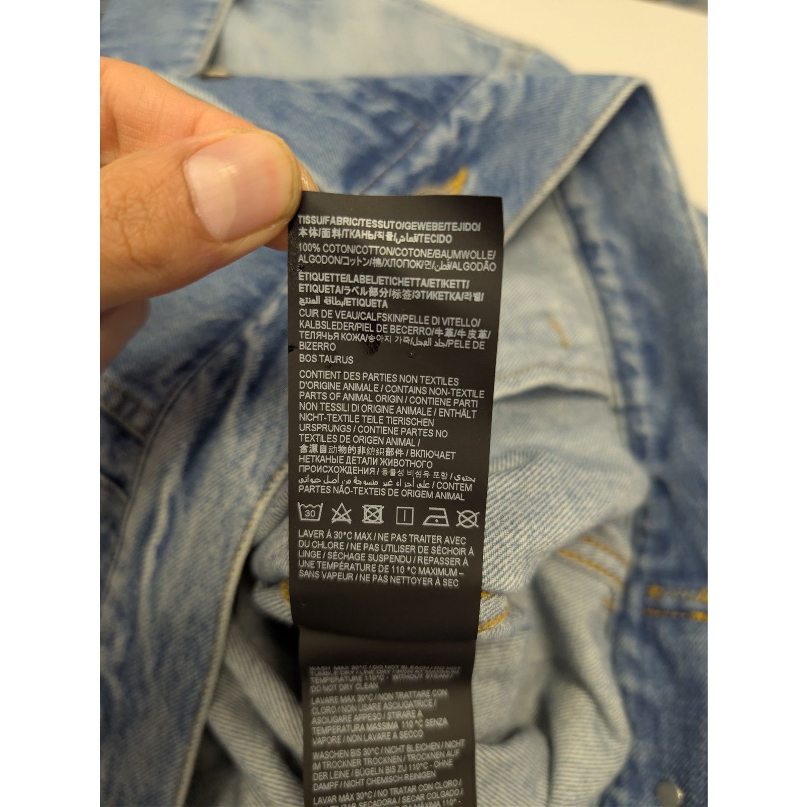 Saint Laurent Paris o1rshd1 Egg Shape Denim Jacket in Plain Lake Medium Blue Size US S / EU 44-46 / 1 - 18 Thumbnail