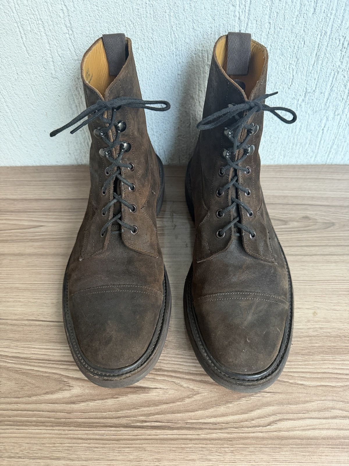 Evan Kinori × Tricker's Grassmere oiled waxed suede boots Size US 10.5 / EU 43-44 - 5 Thumbnail