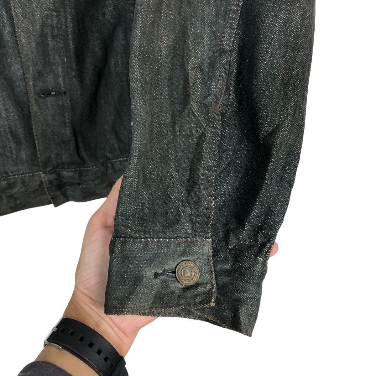 Japanese Brand 🔥Vintage Trucker Denim Jacket Uniqlo Japan Issey Miyake Size US M / EU 48-50 / 2 - 15 Thumbnail