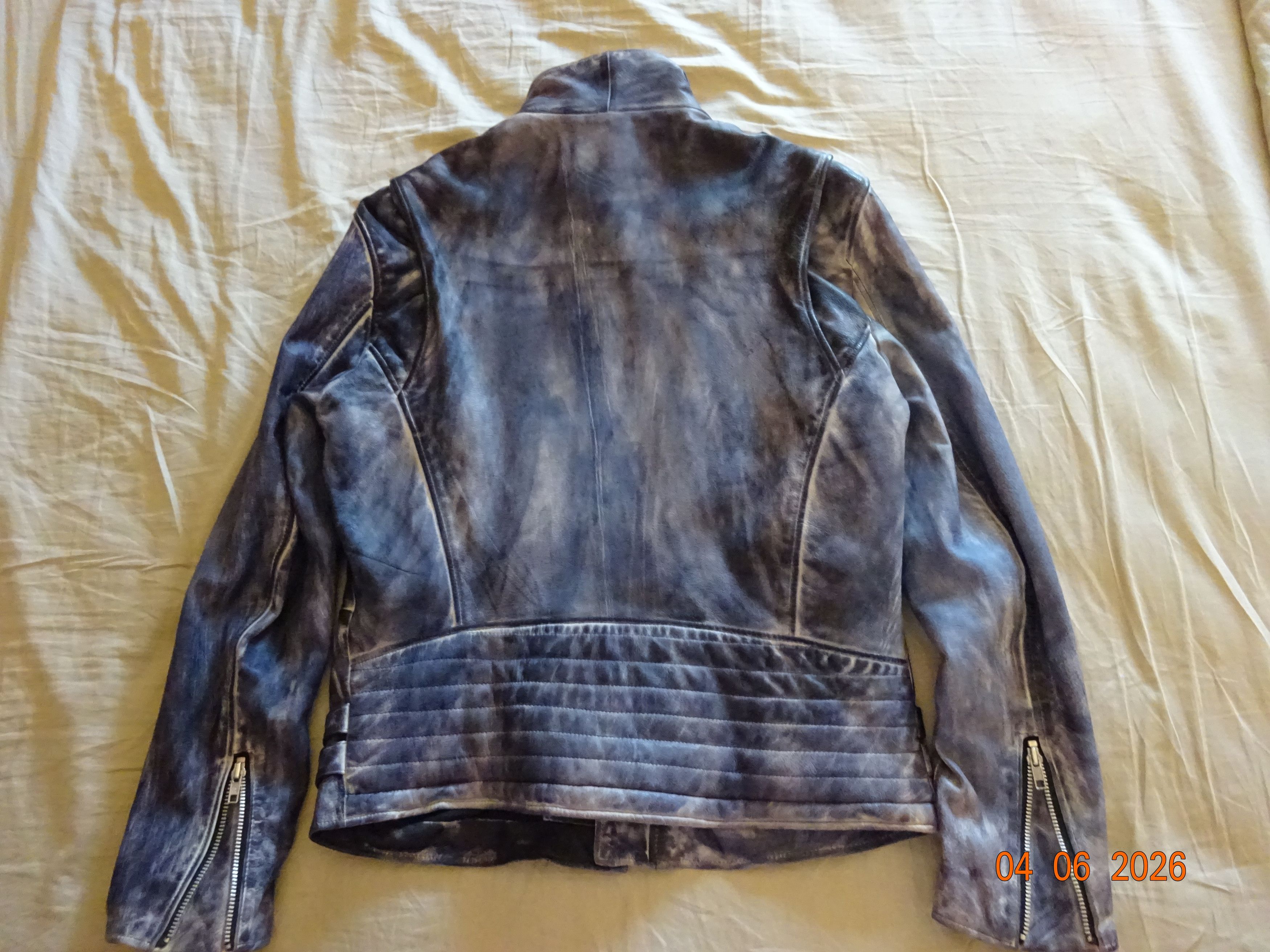 Other 100% ITALIAN LEATHER JACKET - SZ LARGE - BLUE Size US L / EU 52-54 / 3 - 2 Thumbnail