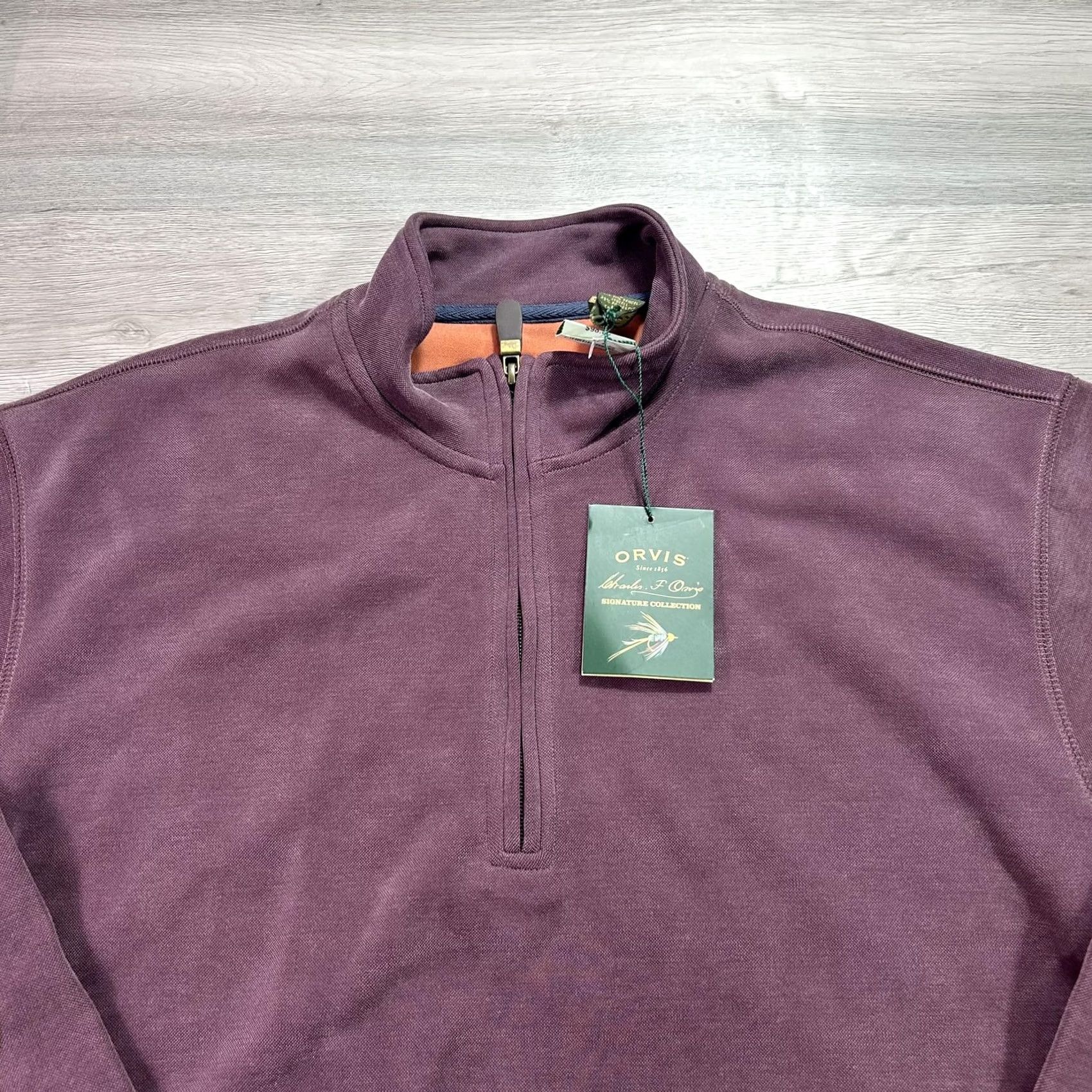 Orvis Orvis Sweatshirt Mens Large Burgundy Elbow Patches 1/4 Zip Pullover Size US L / EU 52-54 / 3 - 3 Thumbnail