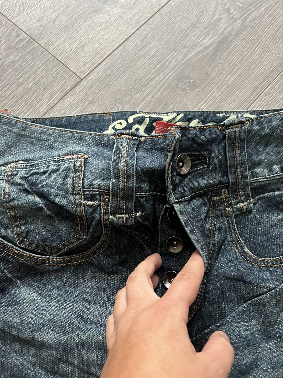 Ed Hardy Vintage Ed Hardy Jeans by Christian Audigier Denim Pants Y2K Size US 34 / EU 50 - 16 Thumbnail