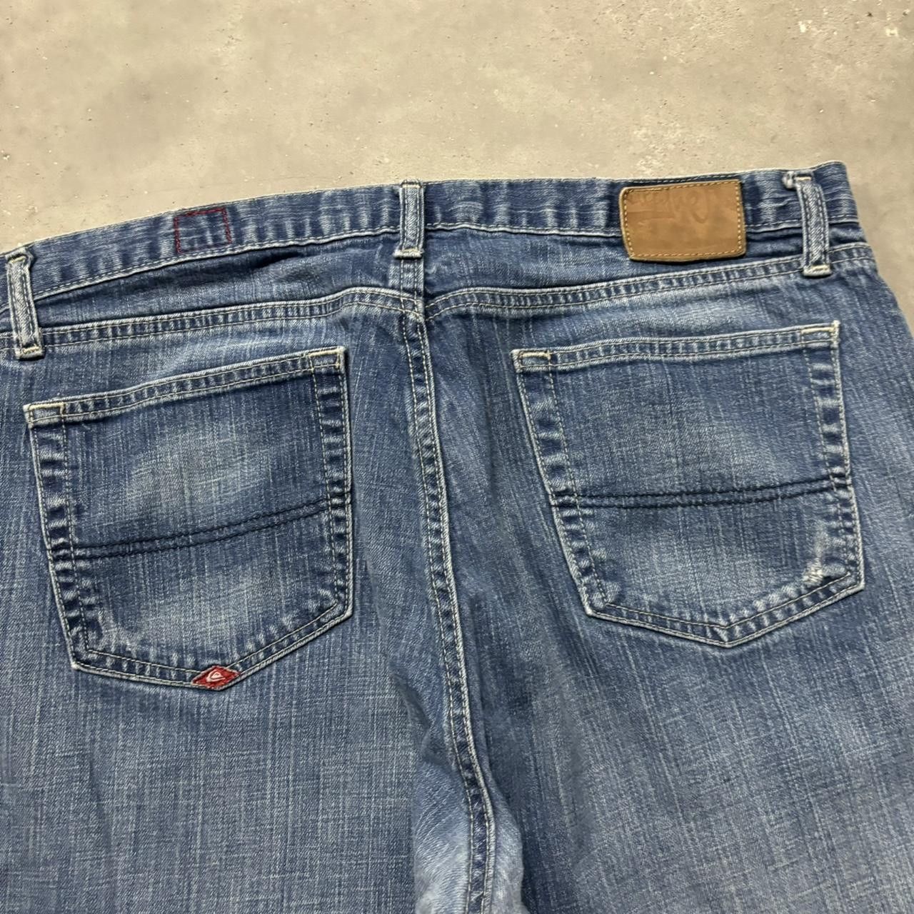 Quiksilver × Vintage Crazy Vintage Y2K/2000s Grunge Faded Medium Wash Quiskilvsr Skater Denim Jeans! Size US 34 / EU 50 - 7 Thumbnail