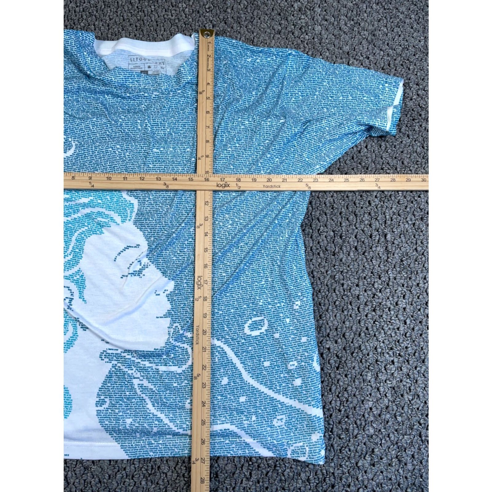 Vintage Litographs Time Traveler's Wife T-Shirt Adult XL White Blue AOP Graphic Books Shirt Mens Size US XL / EU 56 / 4 - 5 Thumbnail