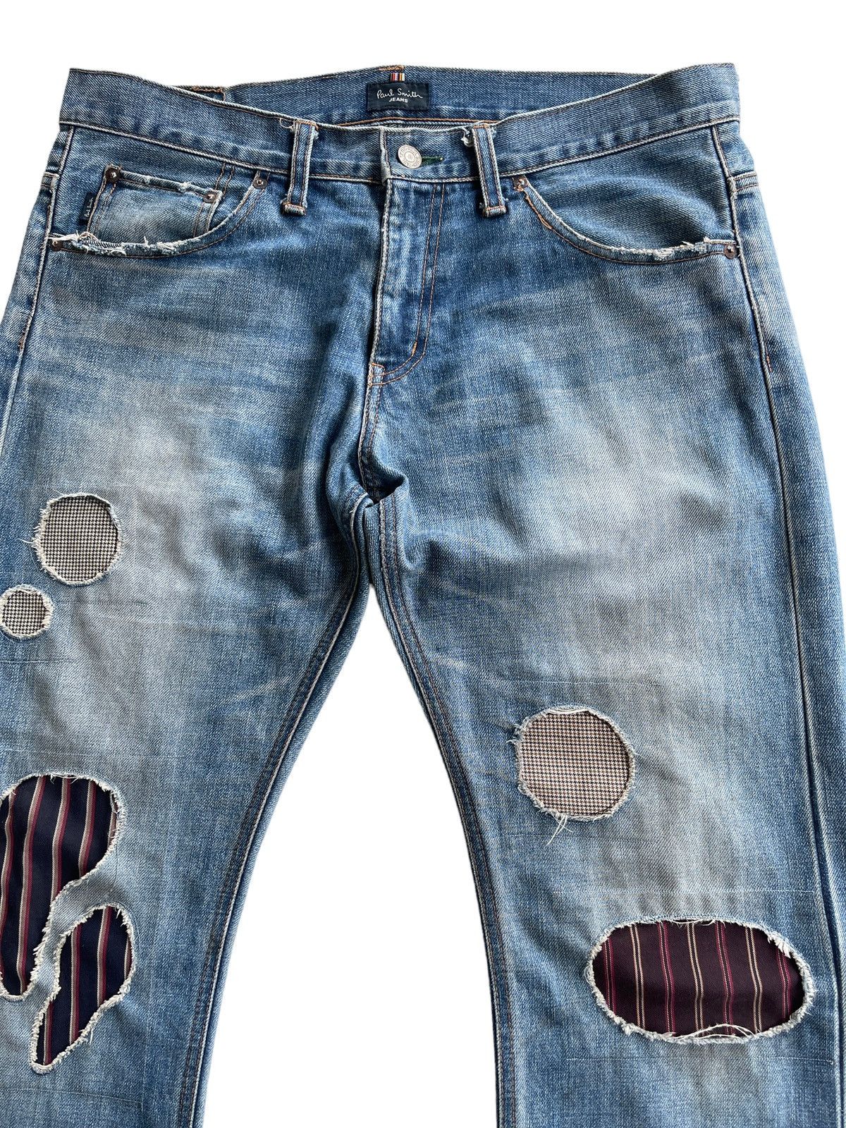 Paul Smith Paul Smith Distressed Patchwork Jeans Size US 34 / EU 50 - 7 Thumbnail
