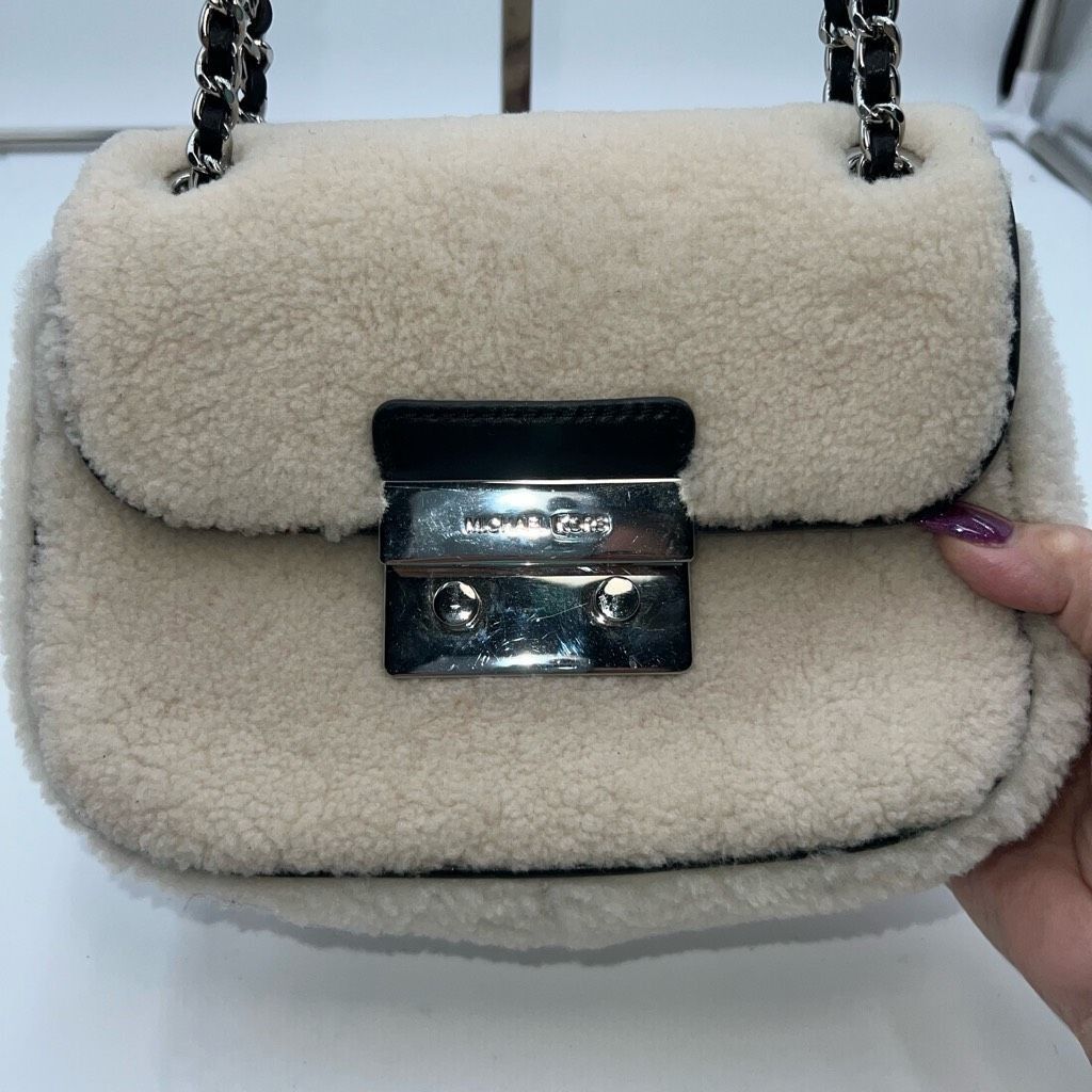 Michael Kors Michael Kors Sloan Shearling Small Chain Shoulder Bag Size ONE SIZE - 3 Thumbnail