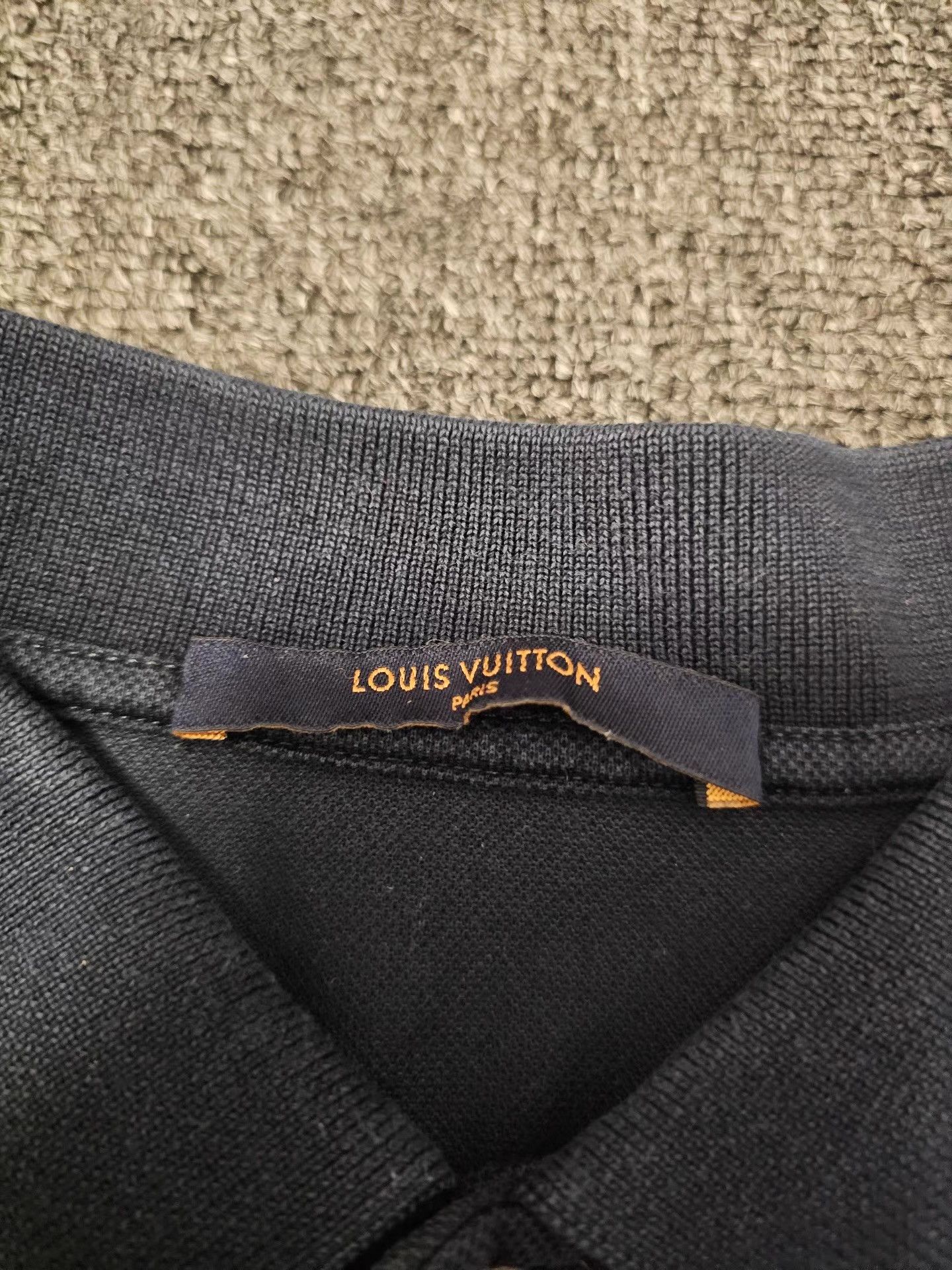 Louis Vuitton Louis Vuitton Navy Blue Short Sleeve Polo T-shirt, Size US XL / EU 56 / 4 - 3 Thumbnail